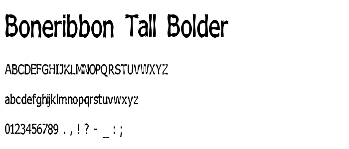 Boneribbon Tall Bolder font